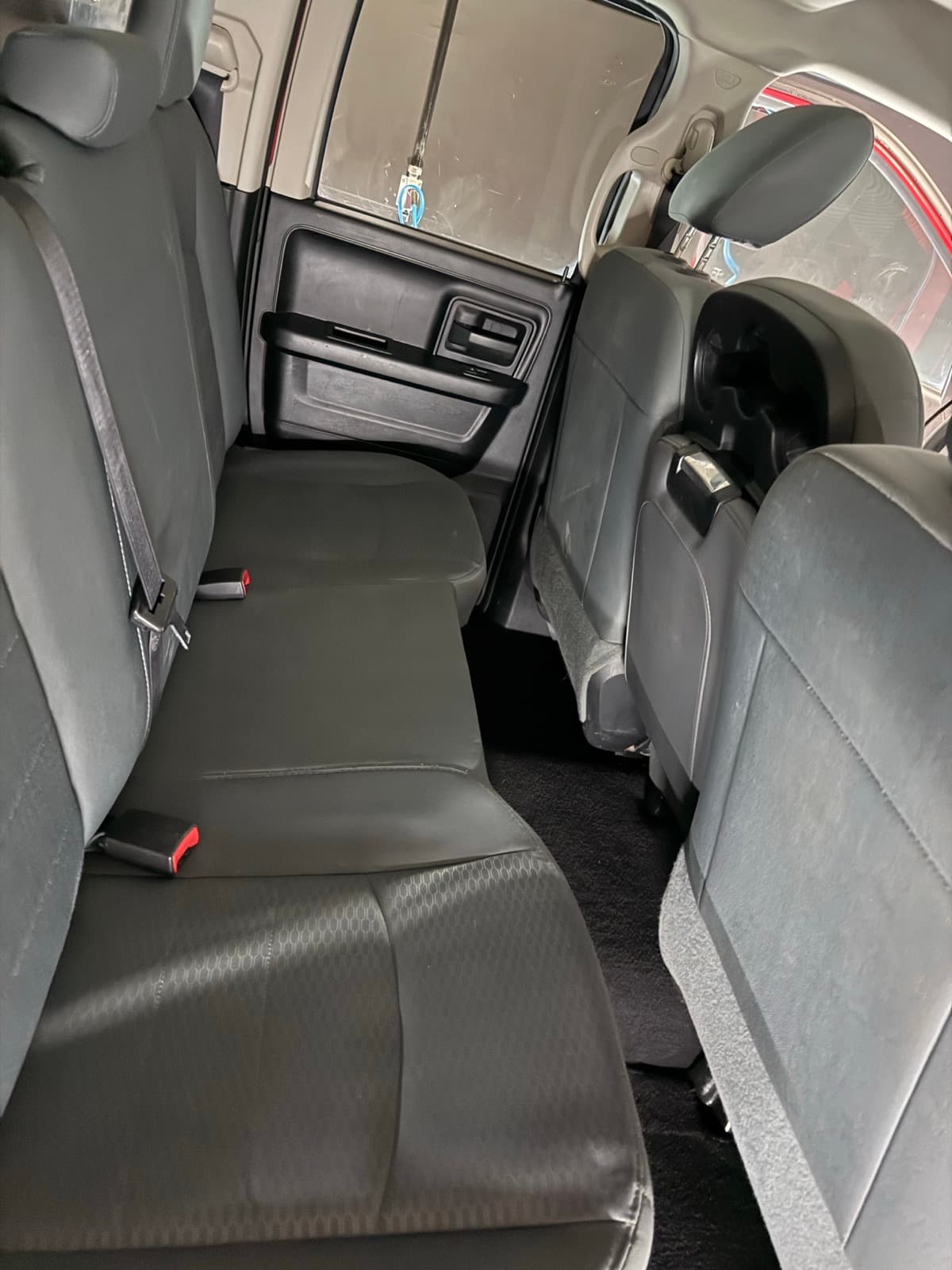 Clean rear seats after an interior detail