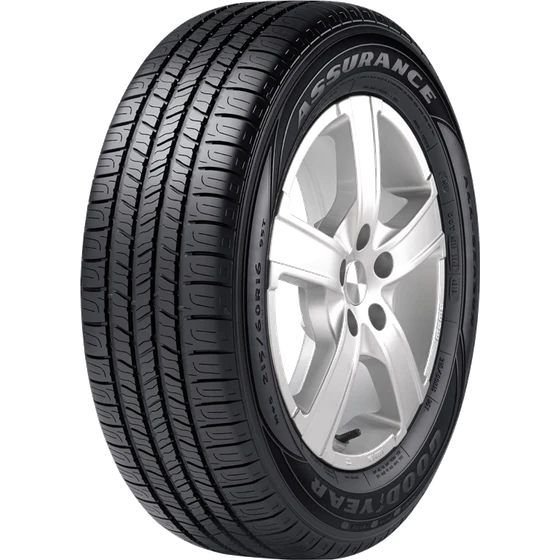 A GoodYear Assurance All-Season tire, supplier product photograph